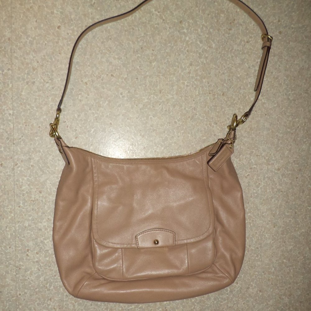 Sand brown COACH tote